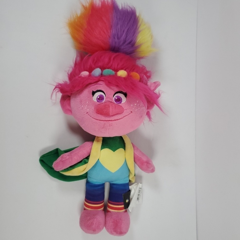 Trolls World Tour Pillow Plush Doll Rainbow Hair 18" Doll